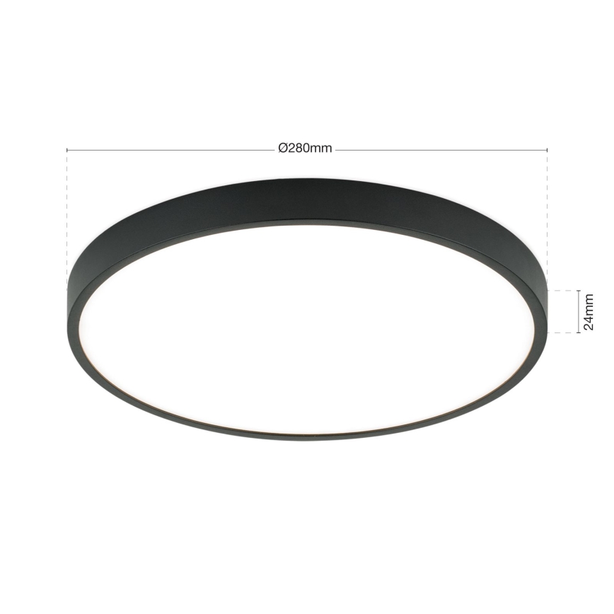 LED Plafonjera BULLY LED/28W/230V pr. 28 cm crno