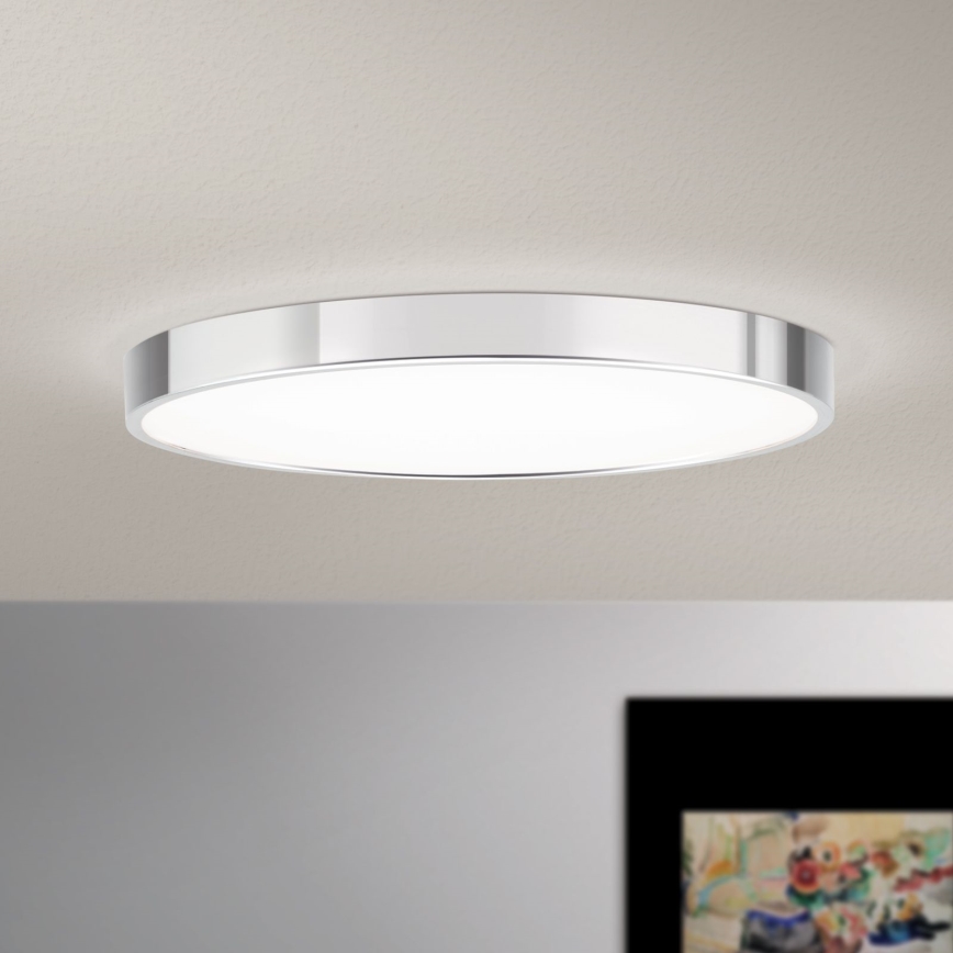 LED Plafonjera BULLY LED/28W/230V pr. 28 cm sjajni krom
