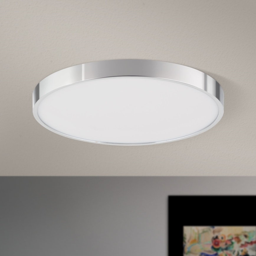 LED Plafonjera BULLY LED/28W/230V pr. 28 cm sjajni krom