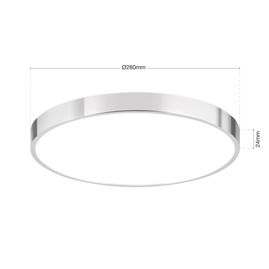 LED Plafonjera BULLY LED/28W/230V pr. 28 cm sjajni krom