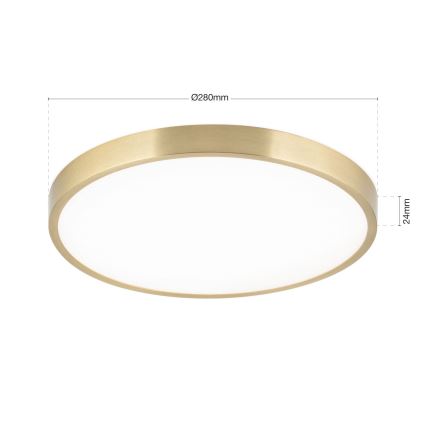 LED Plafonjera BULLY LED/28W/230V pr. 28 cm zlatna