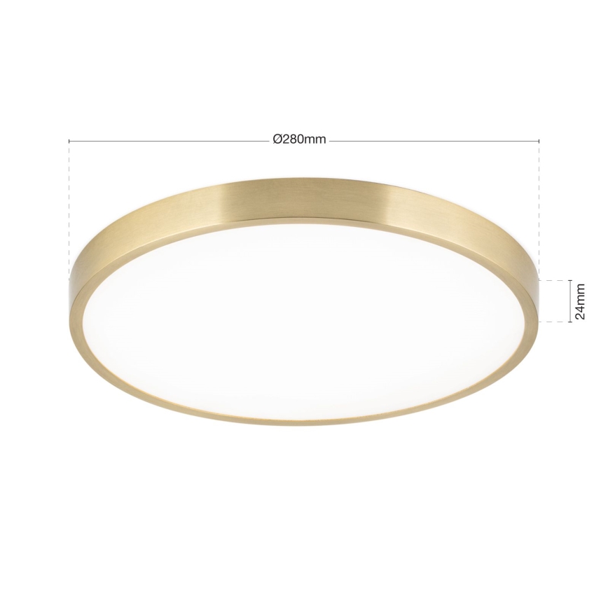 LED Plafonjera BULLY LED/28W/230V pr. 28 cm zlatna