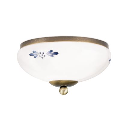 Plafonjera LANDHAUS 1xE27/60W/230V pr. 21 cm bronzana/bela