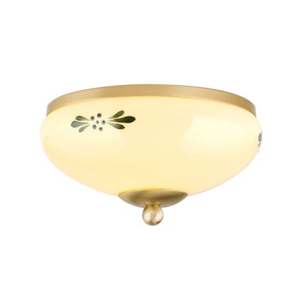 Plafonjera LANDHAUS 1xE27/60W/230V pr. 21 cm mesing/bež