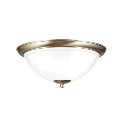 Plafonjera AUSTRIAN OLD LAMP 3xE27/60W/230V pr. 50 cm bronzana/bela