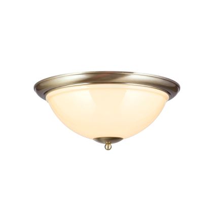 Plafonjera AUSTRIAN OLD LAMP 3xE27/60W/230V pr. 50 cm bronzana/bež