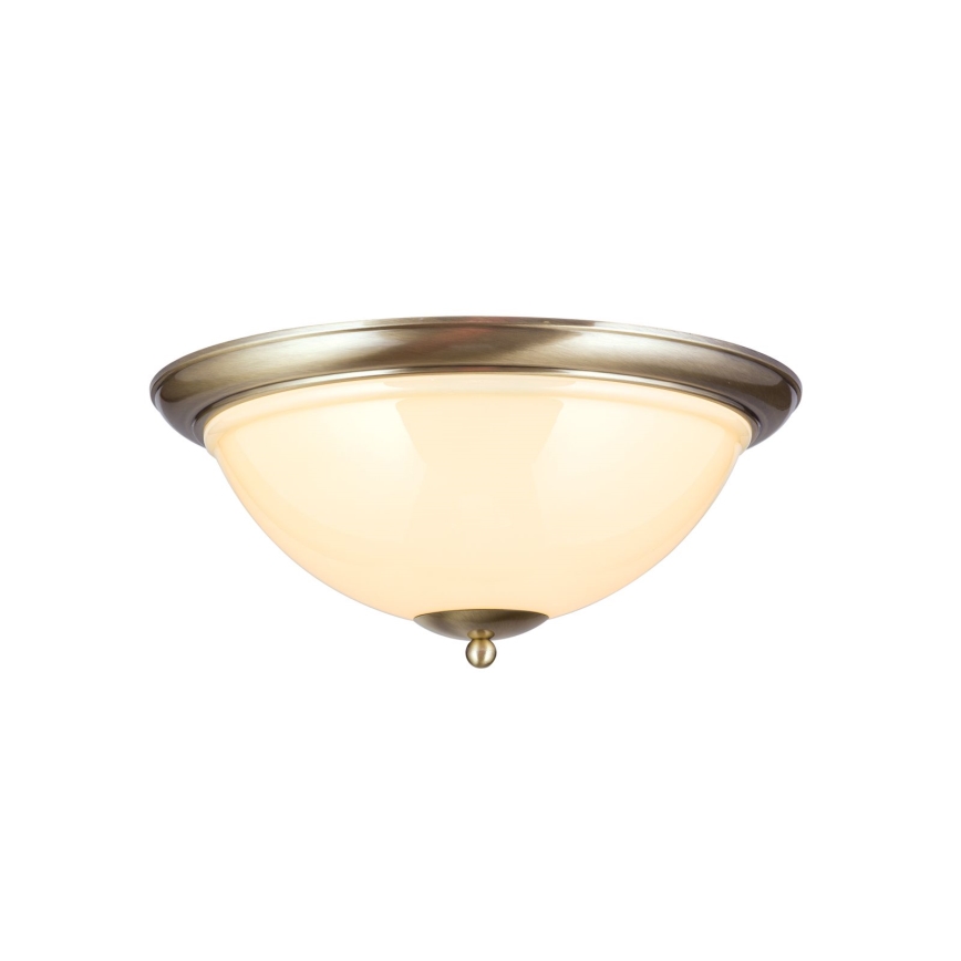 Plafonjera AUSTRIAN OLD LAMP 3xE27/60W/230V pr. 50 cm bronzana/bež