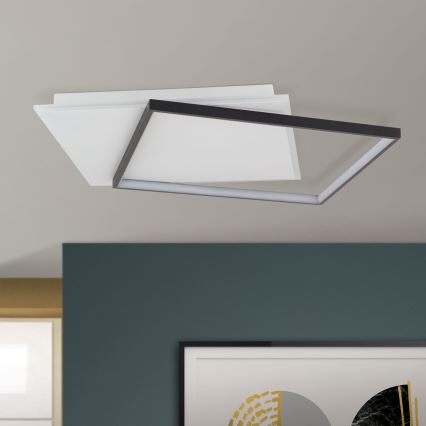 LED Prigušiva plafonjera EMANUEL LED/50W/230V bela/crno