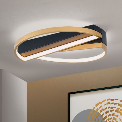 LED Prigušiva plafonjera OLGA LED/28W/230V zlatna/crno