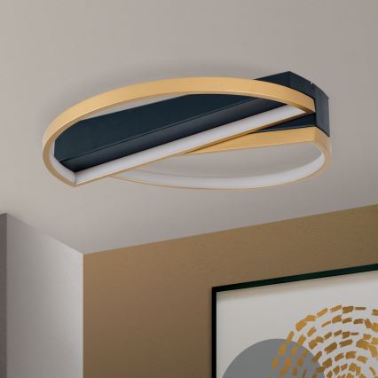 LED Prigušiva plafonjera OLGA LED/28W/230V zlatna/crno