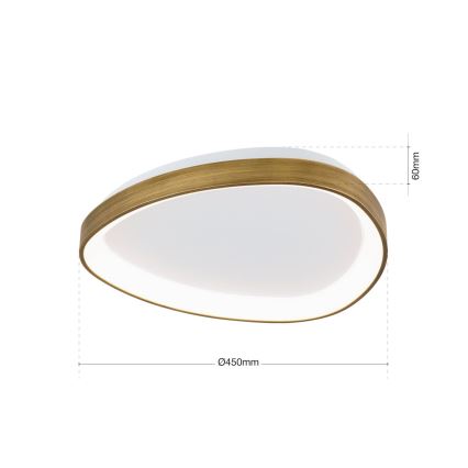 LED Plafonjera CHARLIE LED/35W/230V pr. 45 cm zlatna