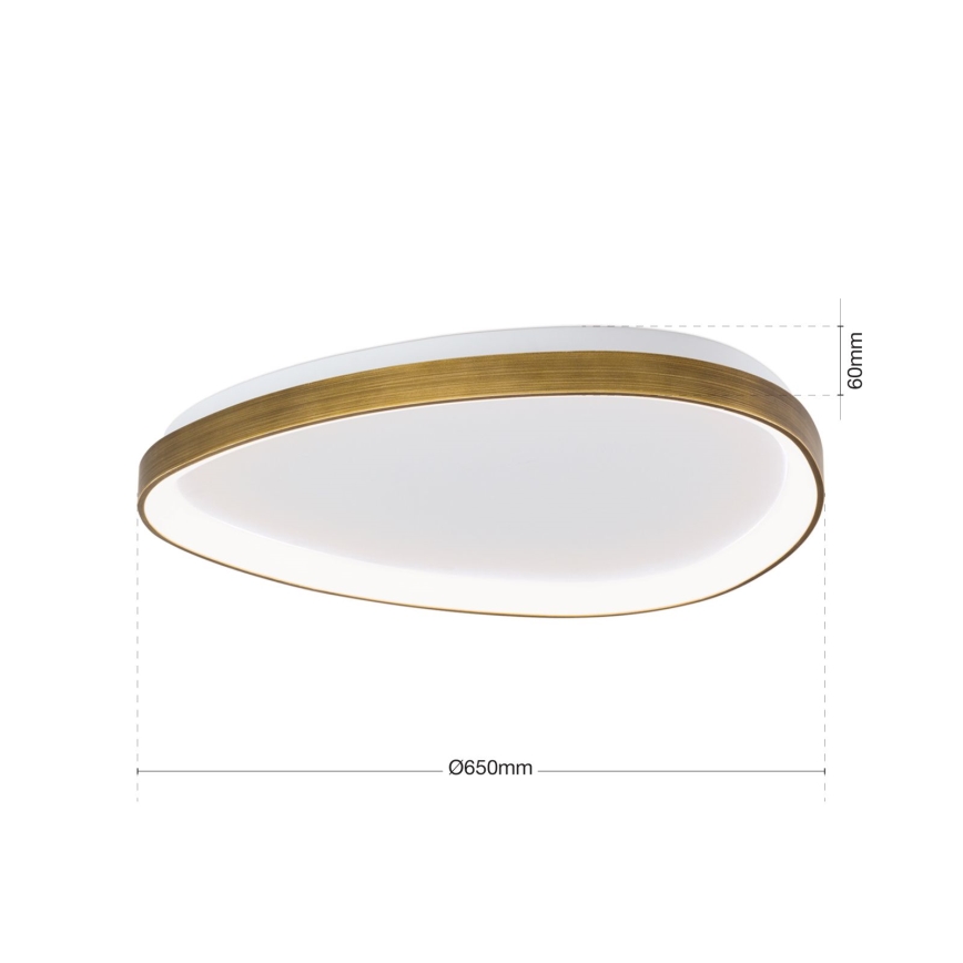 LED Plafonjera CHARLIE LED/48W/230V pr. 65 cm zlatna