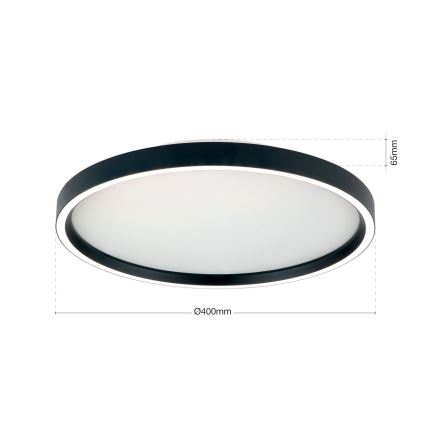 LED Prigušiva plafonjera MASCA LED/36W/230V 2700/3350/4000K pr. 40 cm crno