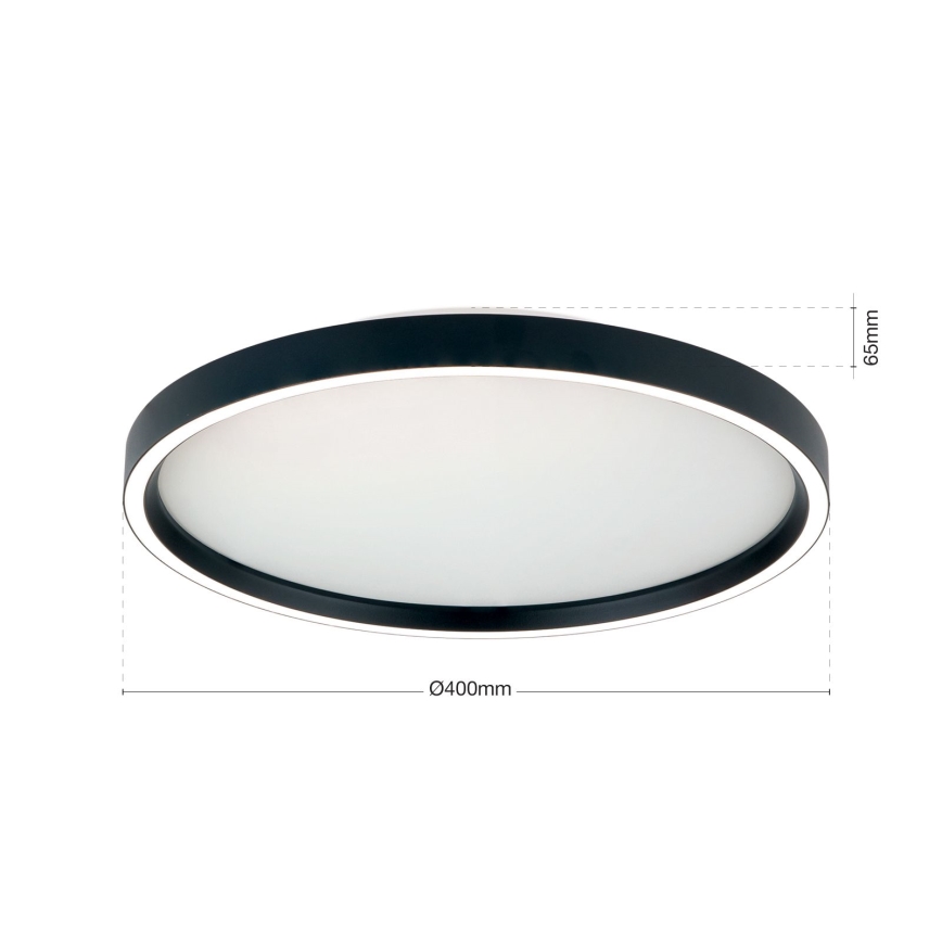 LED Prigušiva plafonjera MASCA LED/36W/230V 2700/3350/4000K pr. 40 cm crno