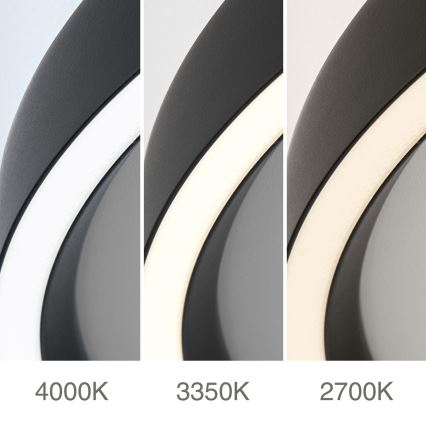 LED prigušiva stropno svetlo MASCA LED/47W/230V 2700/3350/4000K prečnik 60 cm crna