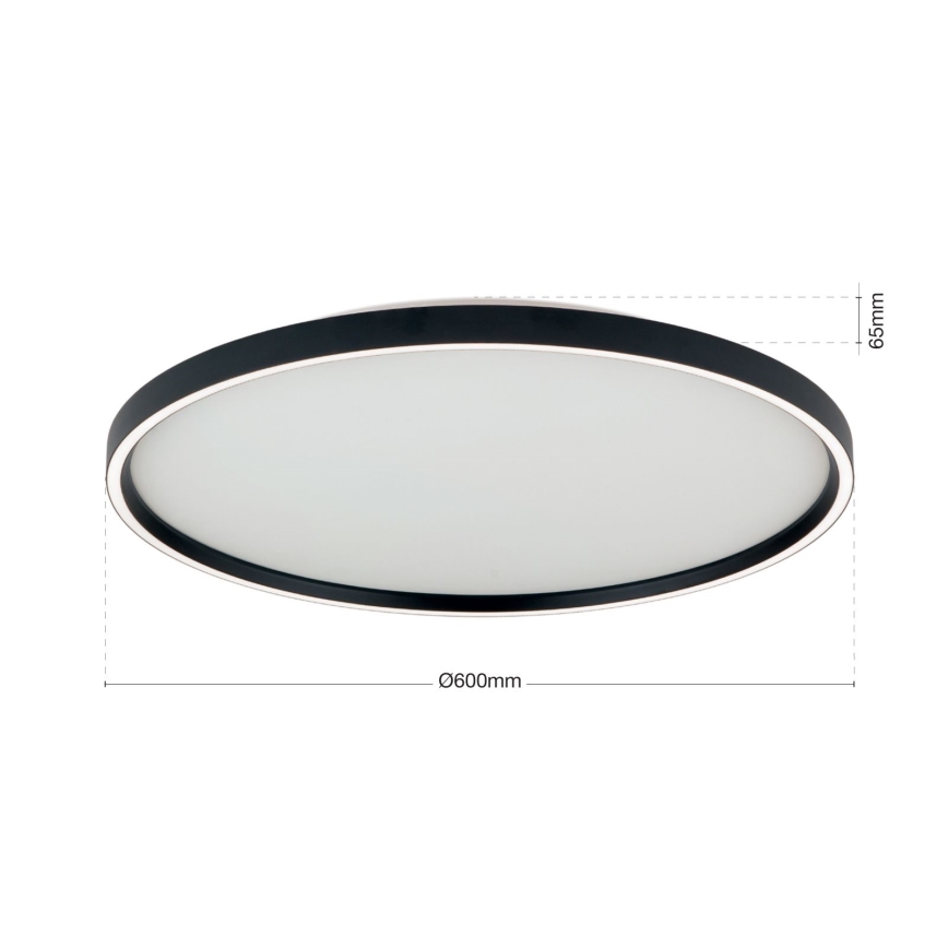 LED prigušiva stropno svetlo MASCA LED/47W/230V 2700/3350/4000K prečnik 60 cm crna