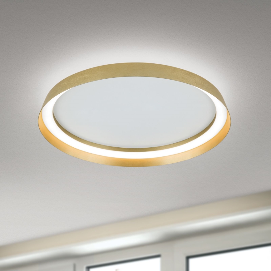 LED Prigušiva plafonjera MANTA LED/38W/230V 2700/3000/4000K pr. 45 cm zlatna