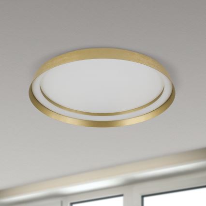 LED Prigušiva plafonjera MANTA LED/38W/230V 2700/3000/4000K pr. 45 cm zlatna
