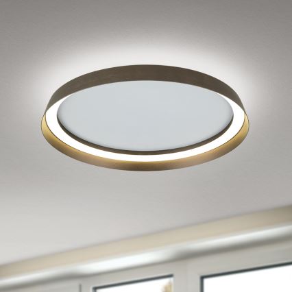 LED Prigušiva plafonjera MANTA LED/38W/230V 2700/3000/4000K pr. 45 cm braon