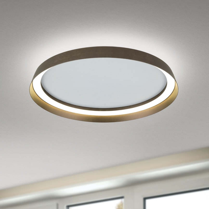 LED Prigušiva plafonjera MANTA LED/38W/230V 2700/3000/4000K pr. 45 cm braon