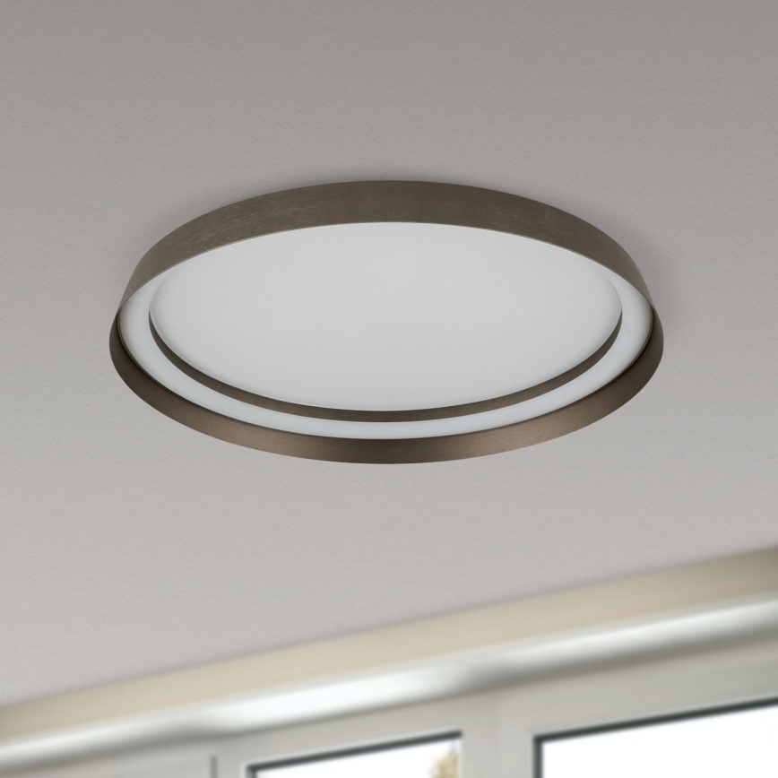 LED Prigušiva plafonjera MANTA LED/38W/230V 2700/3000/4000K pr. 45 cm braon