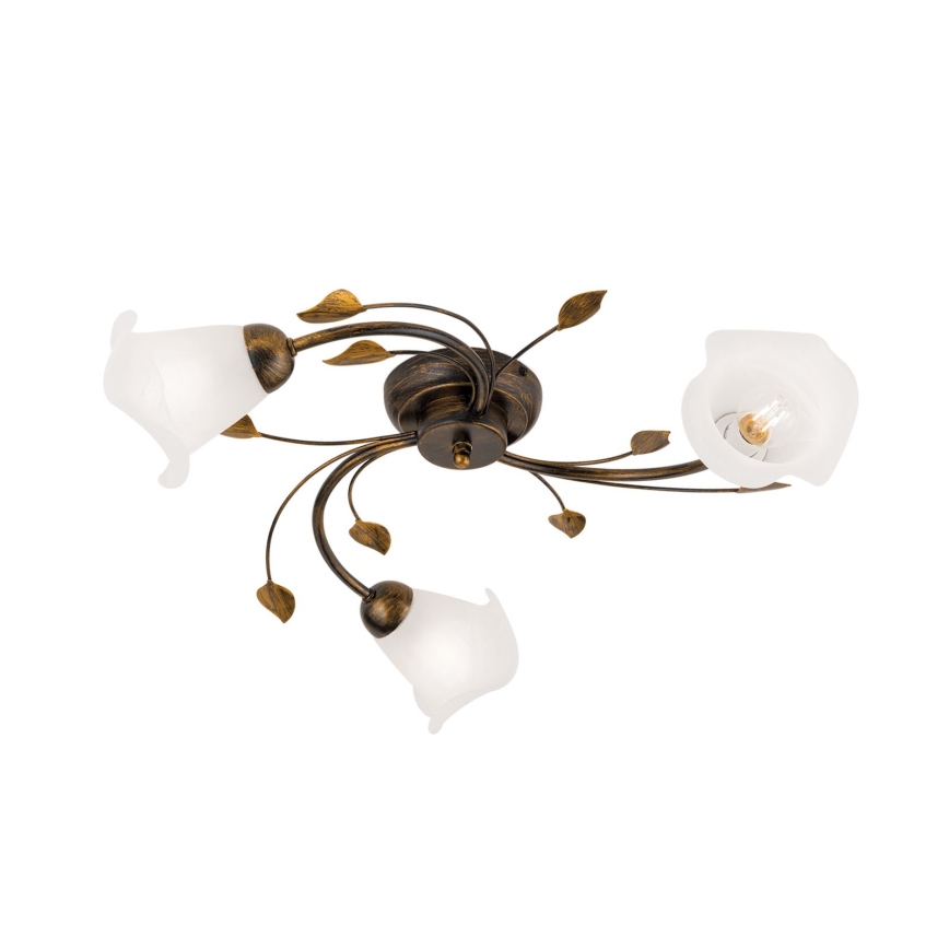 Nadgradni luster SISI 3xE14/40W/230V pr. 60 cm bronzana/patina
