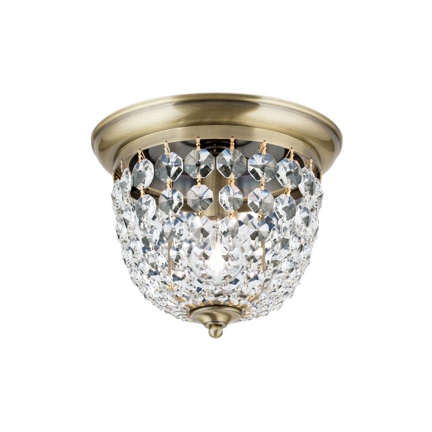 Kristalna plafonjera PLAFOND 1xE27/40W/230V pr. 26 cm bronzana