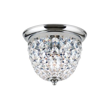 Kristalna plafonjera PLAFOND 1xE27/40W/230V pr. 26 cm sjajni krom