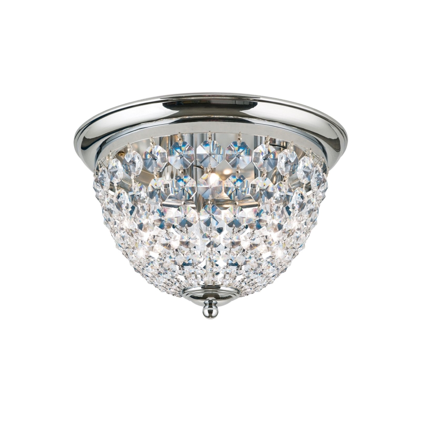 Kristalna plafonjera PLAFOND 3xE27/40W/230V pr. 35 cm sjajni krom