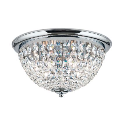 Kristalna plafonjera PLAFOND 6xE27/40W/230V pr. 47 cm sjajni krom