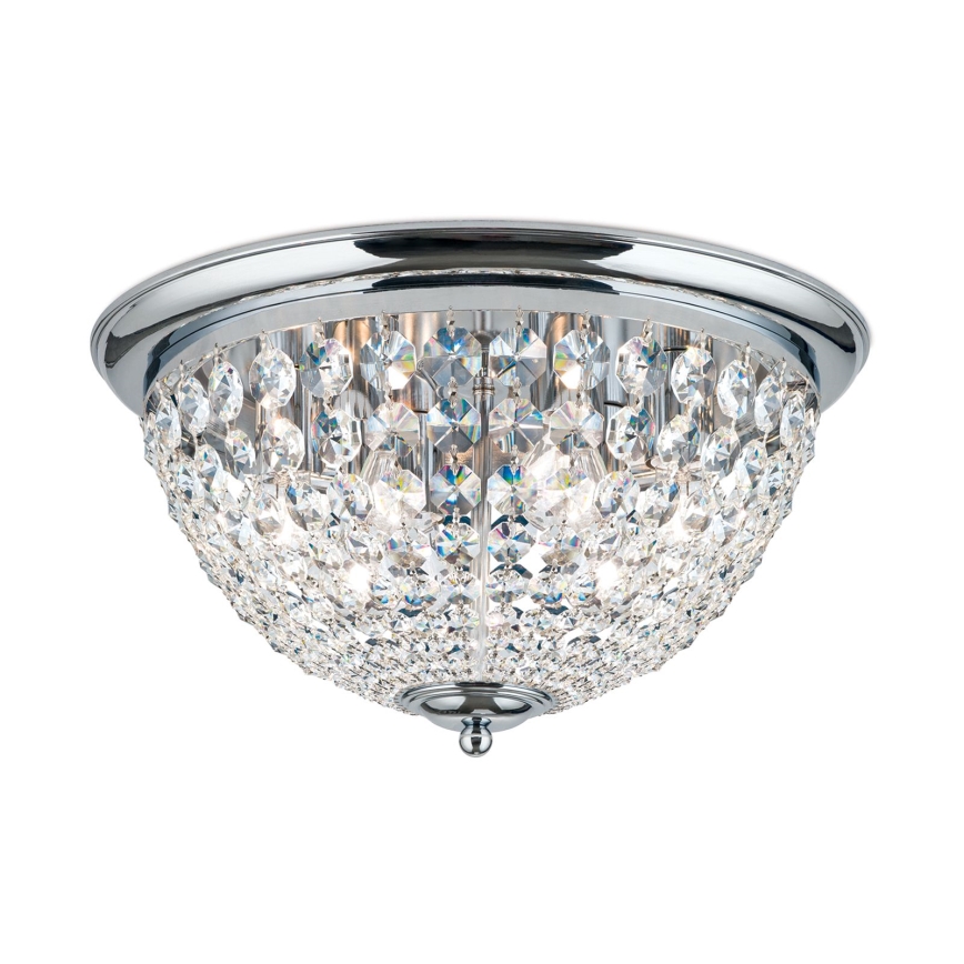 Kristalna plafonjera PLAFOND 6xE27/40W/230V pr. 47 cm sjajni krom