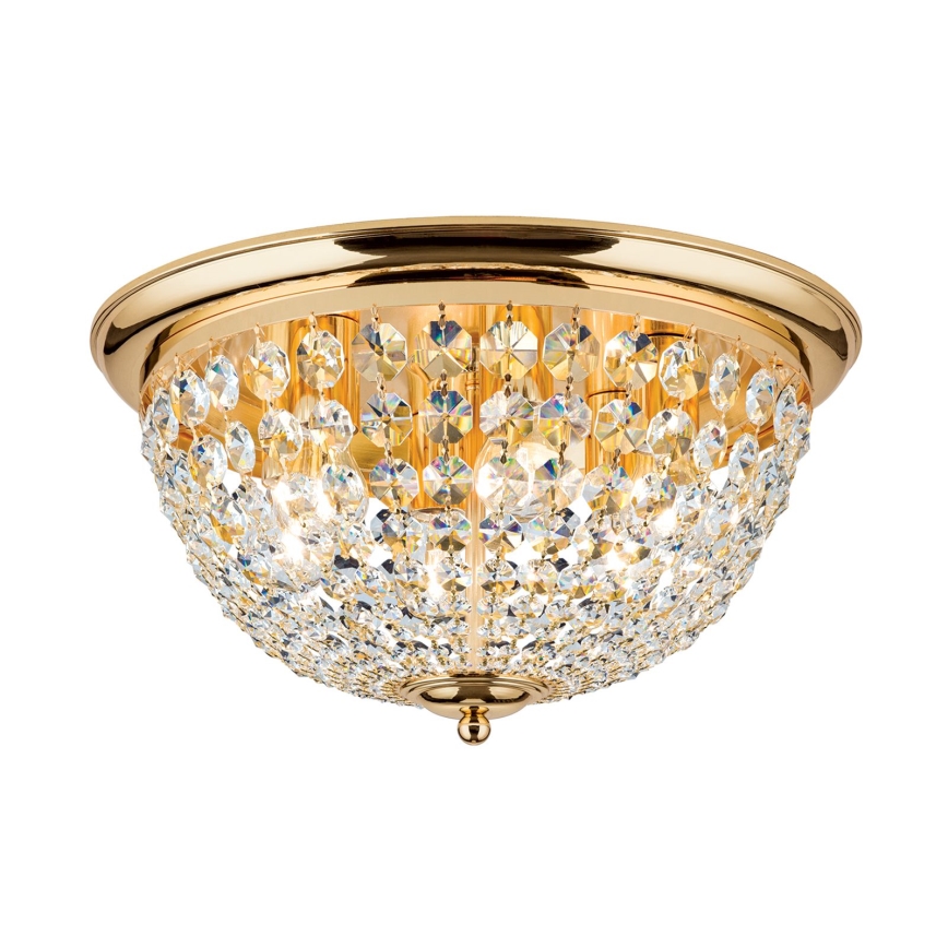Kristalna plafonjera PLAFOND 6xE27/40W/230V pr. 47 cm zlatna