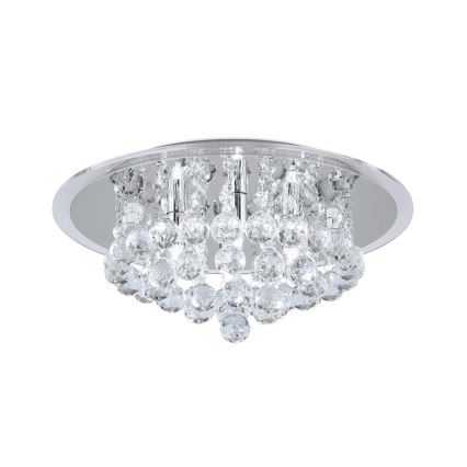 Kristalna plafonjera GLORIA 4xG9/40W/230V pr. 38 cm prozirna/sjajni krom