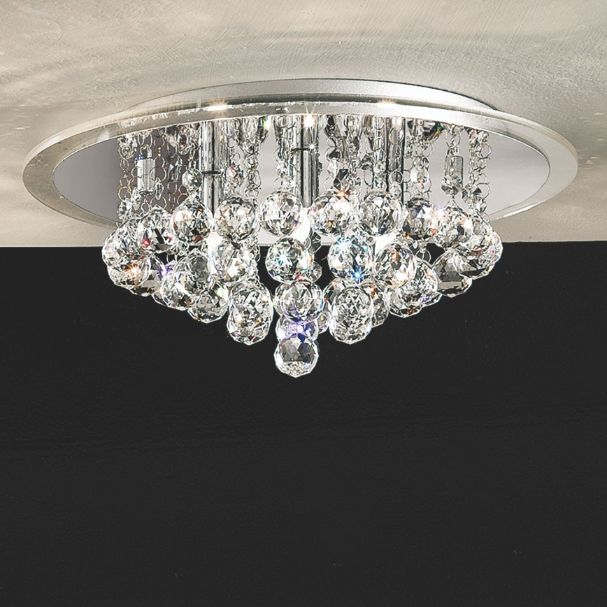 Kristalna plafonjera GLORIA 4xG9/40W/230V pr. 38 cm prozirna/sjajni krom