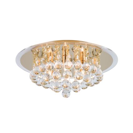 Kristalna plafonjera GLORIA 4xG9/40W/230V pr. 38 cm zlatna