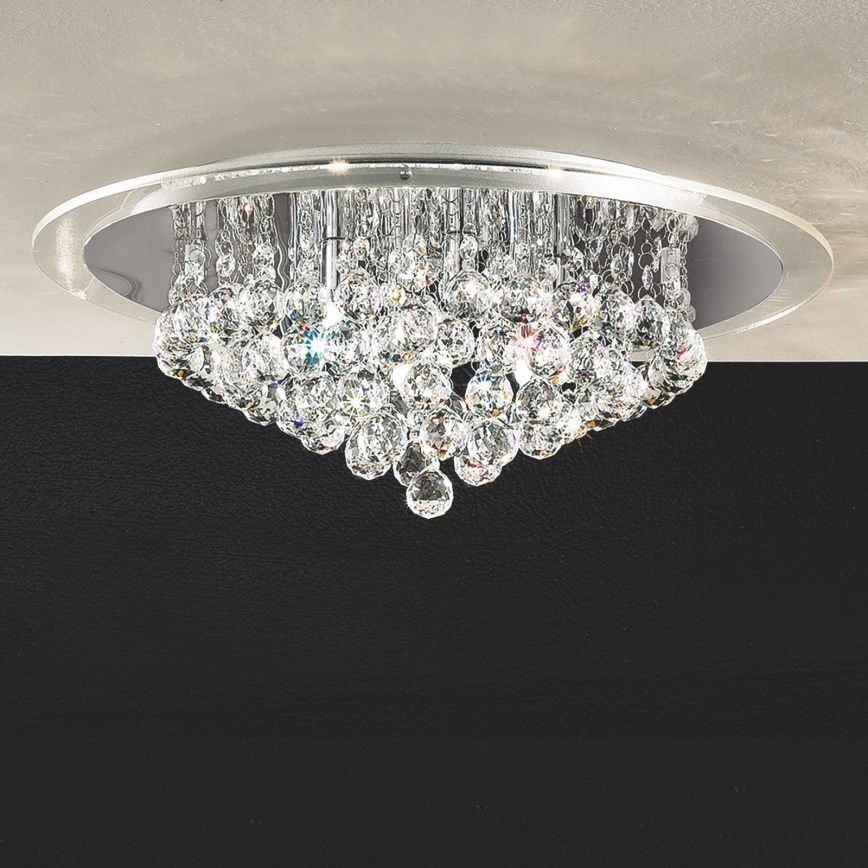Kristalna plafonjera GLORIA 6xG9/40W/230V pr. 50 cm prozirna/sjajni krom