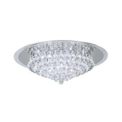Kristalna plafonjera GLORIA 9xG9/40W/230V pr. 62 cm prozirna/sjajni krom