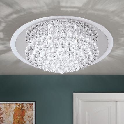 Kristalna plafonjera GLORIA 9xG9/40W/230V pr. 62 cm prozirna/sjajni krom