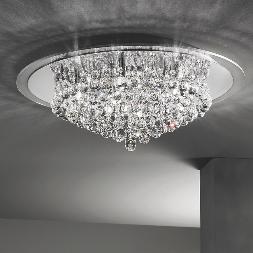 Kristalna plafonjera GLORIA 9xG9/40W/230V pr. 62 cm prozirna/sjajni krom