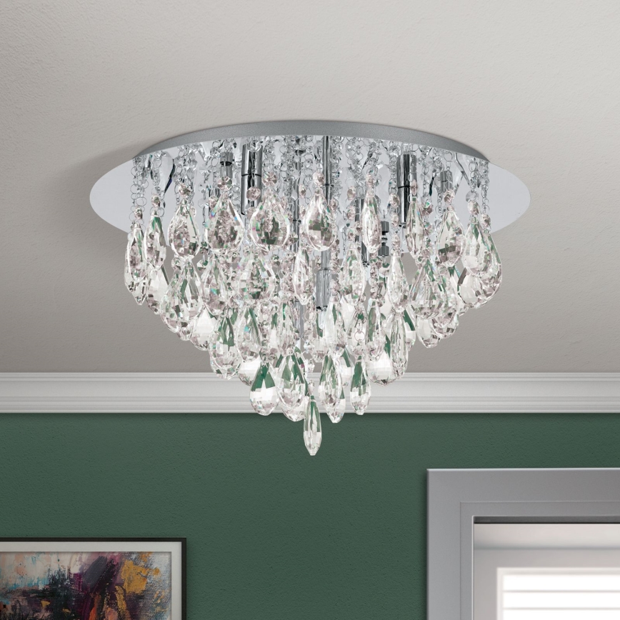 Kristalna plafonjera CELESTE 6xG9/40W/230V pr. 45 cm sjajni krom
