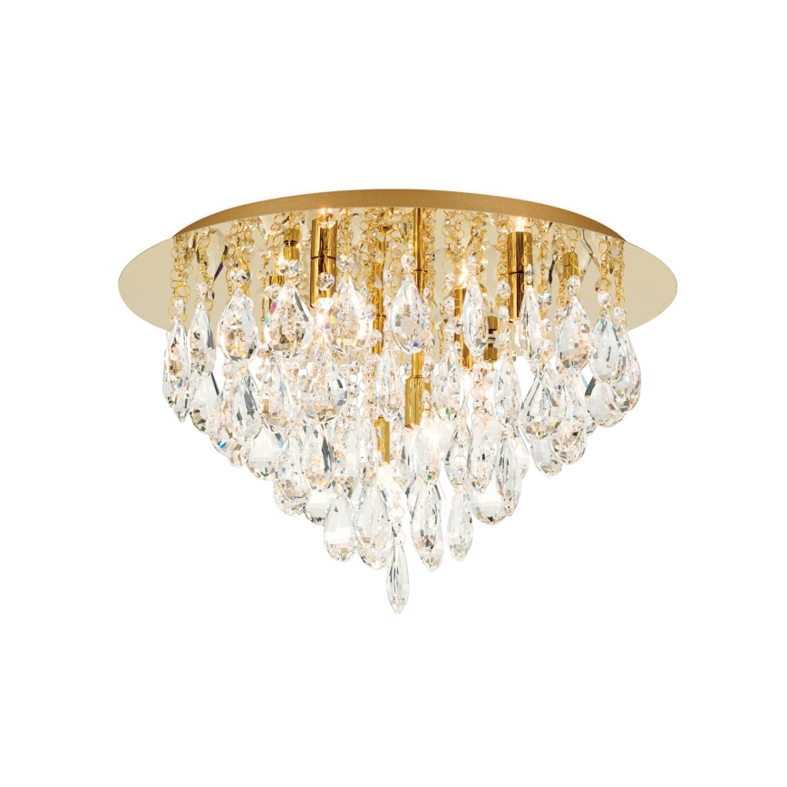 Kristalna plafonjera CELESTE 6xG9/40W/230V pr. 45 cm zlatna