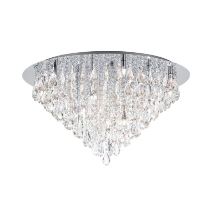 Kristalna plafonjera CELESTE 12xG9/40W/230V pr. 75 cm sjajni krom
