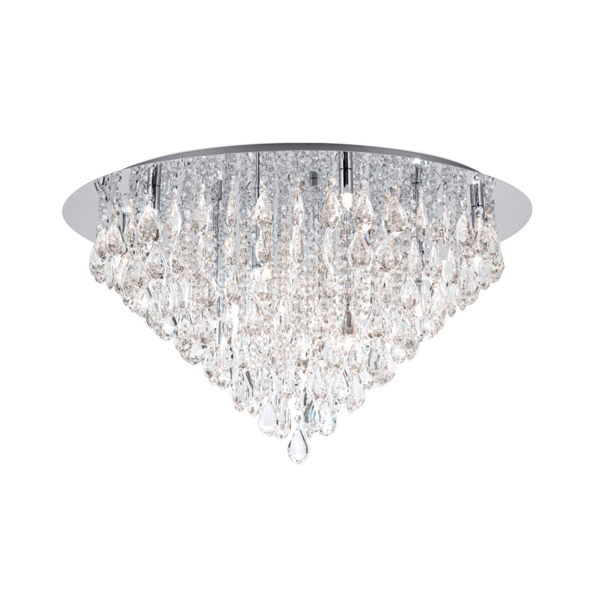 Kristalna plafonjera CELESTE 12xG9/40W/230V pr. 75 cm sjajni krom