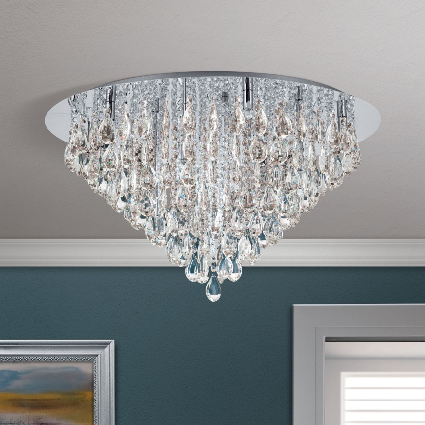Kristalna plafonjera CELESTE 12xG9/40W/230V pr. 75 cm sjajni krom
