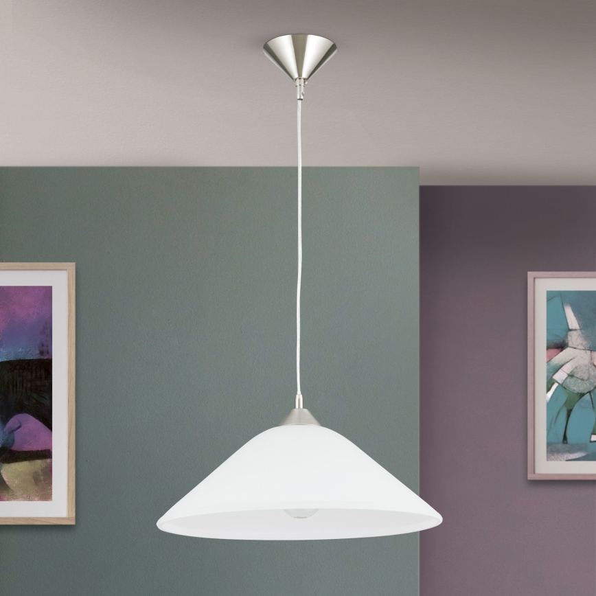 Luster na sajli GRADO 1xE27/60W/230V Ø 40 cm mat hrom