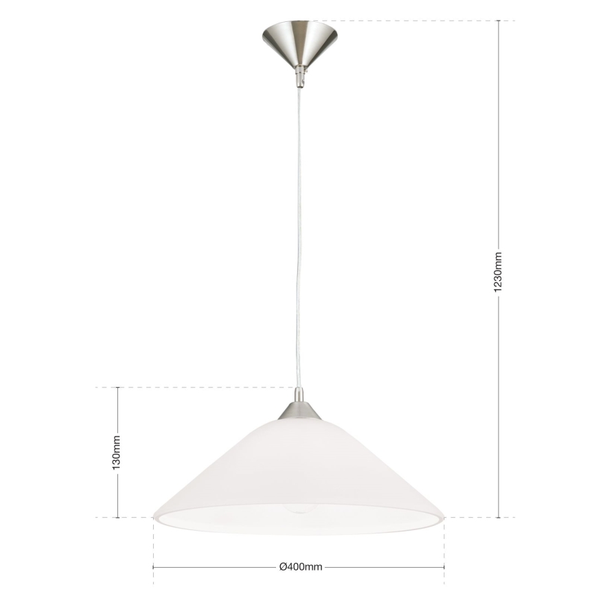 Luster na sajli GRADO 1xE27/60W/230V Ø 40 cm mat hrom