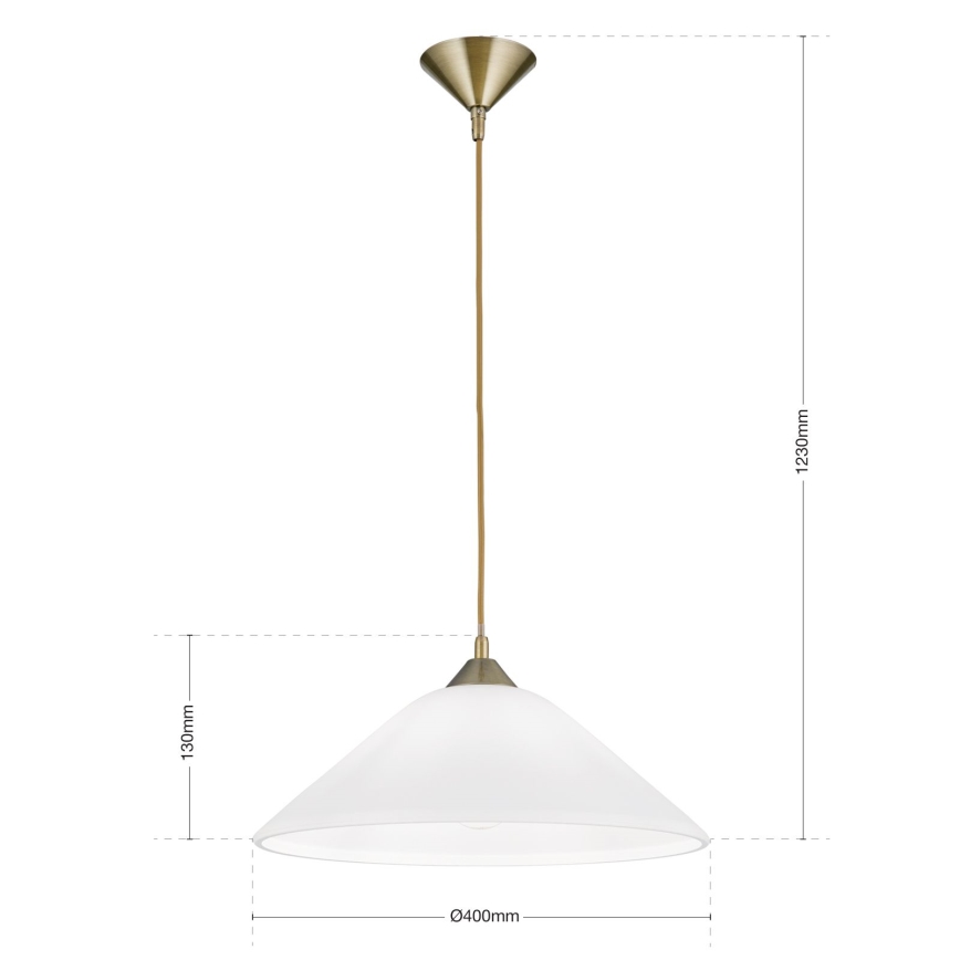 Luster na sajli GRADO 1xE27/60W/230V Ø 40 cm mesing