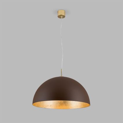 Luster na sajli ELIANO 1xE27/60W/230V pr. 50 cm braon/zlatna