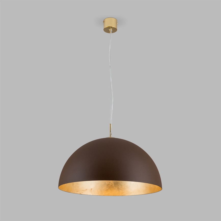 Luster na sajli ELIANO 1xE27/60W/230V pr. 50 cm braon/zlatna