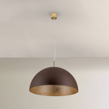 Luster na sajli ELIANO 1xE27/60W/230V pr. 50 cm braon/zlatna